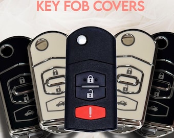 Key Fob Cover & Keychain –Flip Key TPU Remote Case (Check Fit)