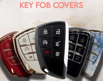 6 Button Key Fob Cover & Keychain – Side Layout TPU Remote Case (Check Fit)