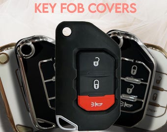 3 Button Flip Key Fob Cover & Keychain – Large TPU Case (Check Fit)