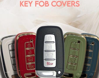 4 Button Key Fob Cover & Keychain – Clean Vertical TPU Case (Check Fit)