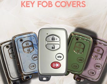 4 Button Key Fob Cover & Keychain – Rounded Wide TPU Case (Check Fit)
