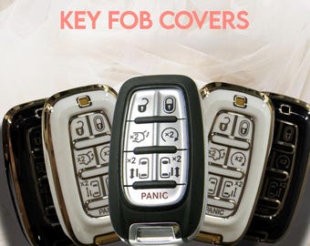 7 Button Key Fob Cover & Keychain – Minivan Style TPU Remote Case (Check Fit)