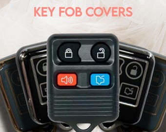 4 Button Key Fob Cover & Keychain – Tiny Square TPU Case (Check Fit)