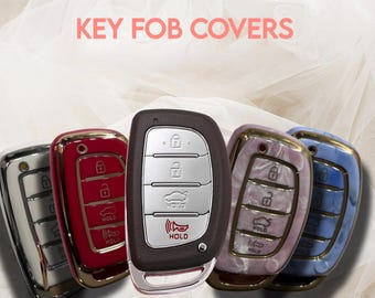 4 Button Key Fob Cover & Keychain – Tall Rectangular TPU Case (Check Fit)