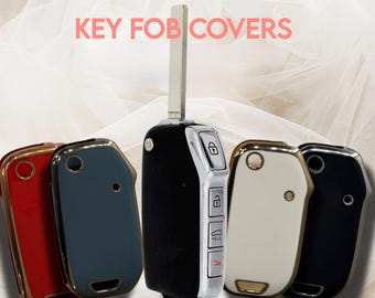Flip Key Fob Cover & Keychain – 4 Button TPU Protective Shell (Check Fit)