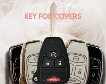 4 Button Physical Key Fob Cover & Keychain –Small Sized TPU Case (Check Fit)