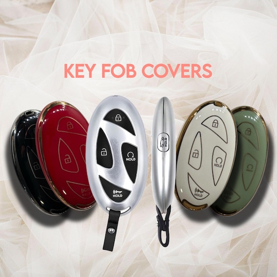 5 Button Key Fob Cover & Keychain – Egg Shaped TPU Case (Check Fit)