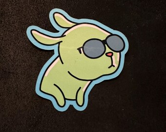 Peeping rabbit waterproof sticker