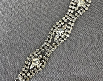 Vintage Hourglass Rhinestone Bracelet