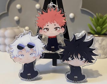 Anime Sorcerer FanArt Acrylic Keychain Chibi Charms