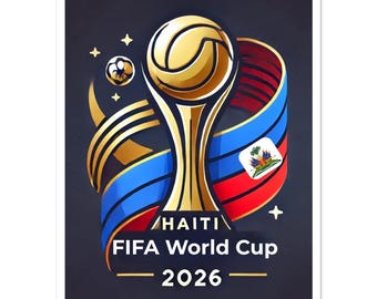 Fine Art Haiti World Cup 2026 Poster 13x18 cm / 5x7″