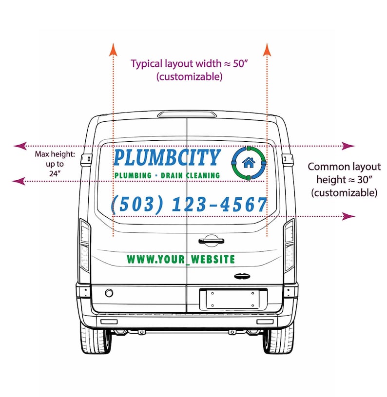 Custom Van Decal | Car Vinyl Lettering | Business Logo. - Etsy