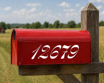 Personalized Mailbox Address Numbers | Custom Vinyl Decal Sticker