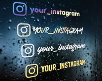 Anpassat Instagram-vinylklistermärke med ditt kontonamn