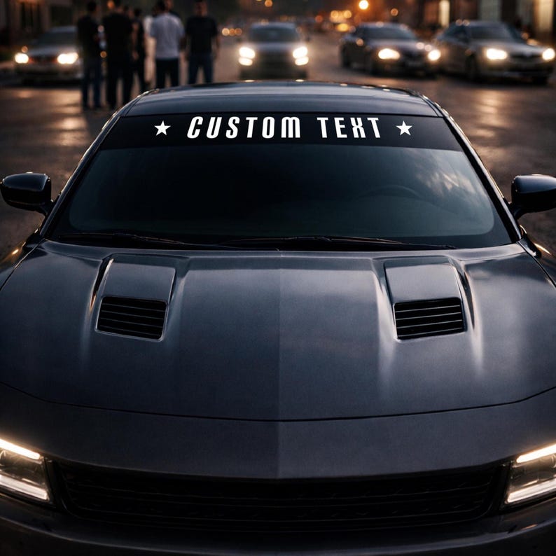 Custom Windshield Banner | Sun Strip Decal | Windshield Visor | JDM Car ...