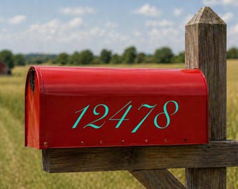 Custom Mailbox House Numbers Decal | Vinyl Sticker | Elegant style