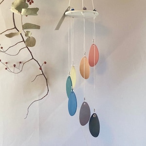 Rainbow Porcelain Wind Chime: Handmade Garden Decor