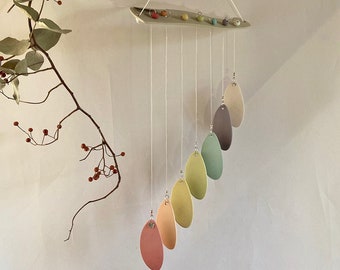 Handmade wind chimes, porcelain, Garden decor wall hanging, gifts for loved ones, Thank you gift, friendship gifts, cozy home items