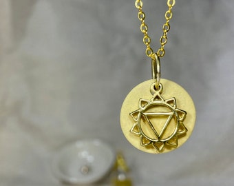 Solar Plexus: Manipura,Essential Oil Diffuser Necklace, Aromatherapy pendant, brass jewelry, meaningful gifts, jewelry for her