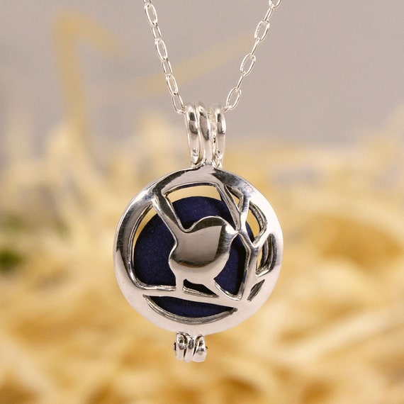 Tree Of Life Essential Oil Diffuser Necklace Stainless Steel Locket Pendant  with 24