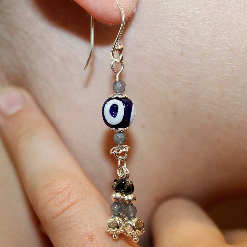 Nomad Evil Eye Dangle Earrings
