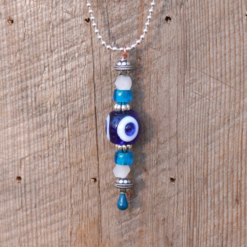 Blue Handmade Evil Eye Pendant Golden Globes Celebrity Jewelry Bohemian Necklace Boho Evileye Necklace Good Luck Pendant Handmade Necklace image 3