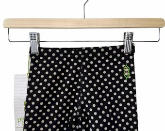 Unworn Peek A Boo Beans Girl's Black Polka Dot Short Leggings