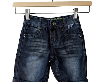 Katkut Jeans - Short en jean garçon bleu à carreaux