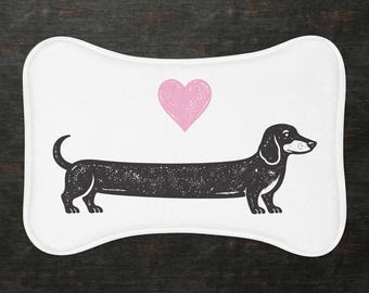 Alfombrilla de alimentación para perros salchicha: espuma viscoelástica de microfibra, antideslizante