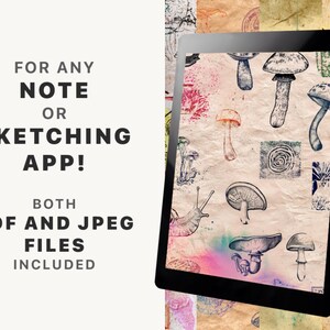 Snail and Mushroom Digital Paper Pack, Scrapbooking, Printable Scrapbook Paper, A4 and US Letter, Instant Download 画像 4