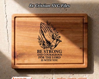 8 Christian Faith SVG Files, Jesus Scripture Charcuterie Board Engraving, Glowforge Lightburn Xtool CNC