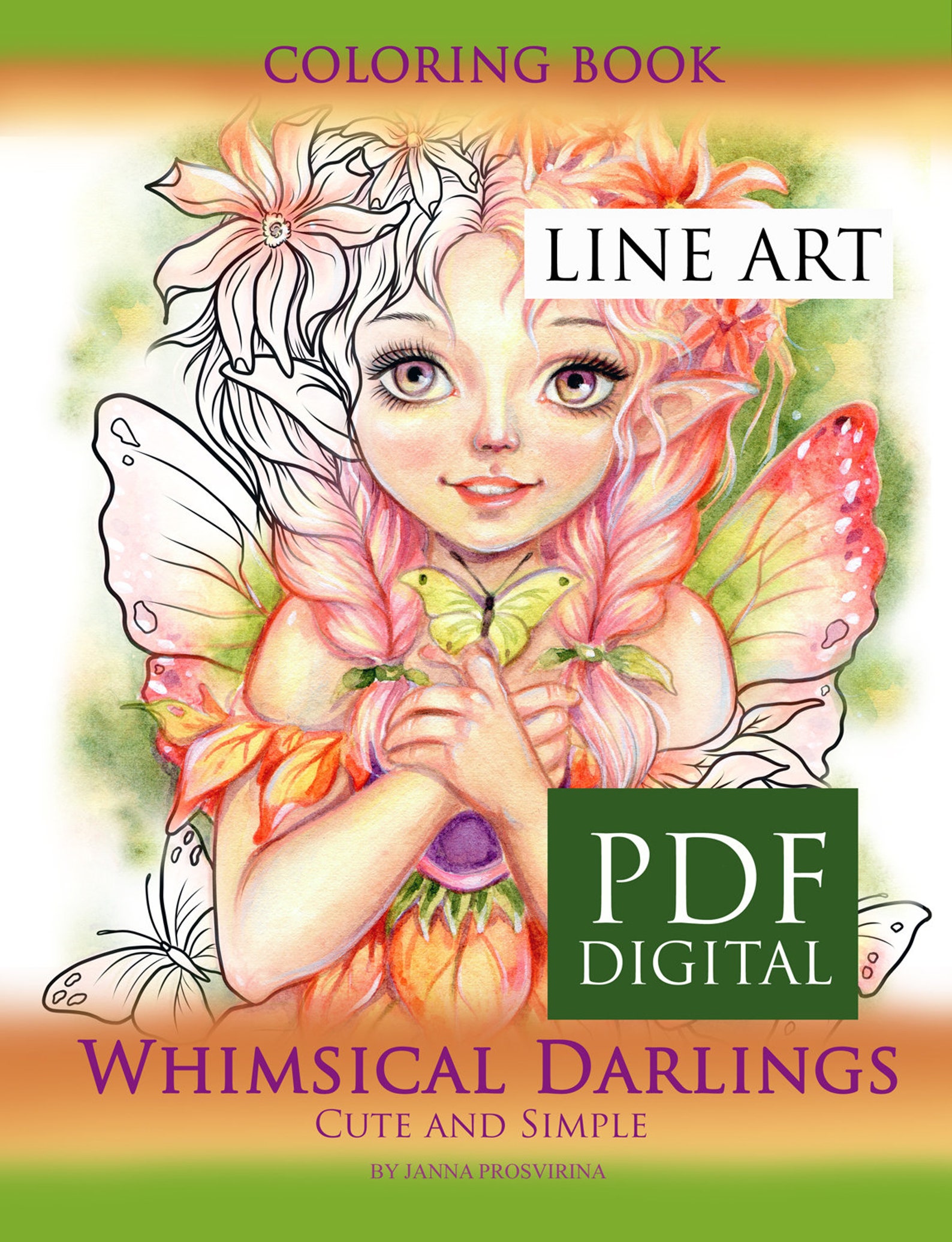 Printable Digital Book PDF Coloring Instant Download - Etsy