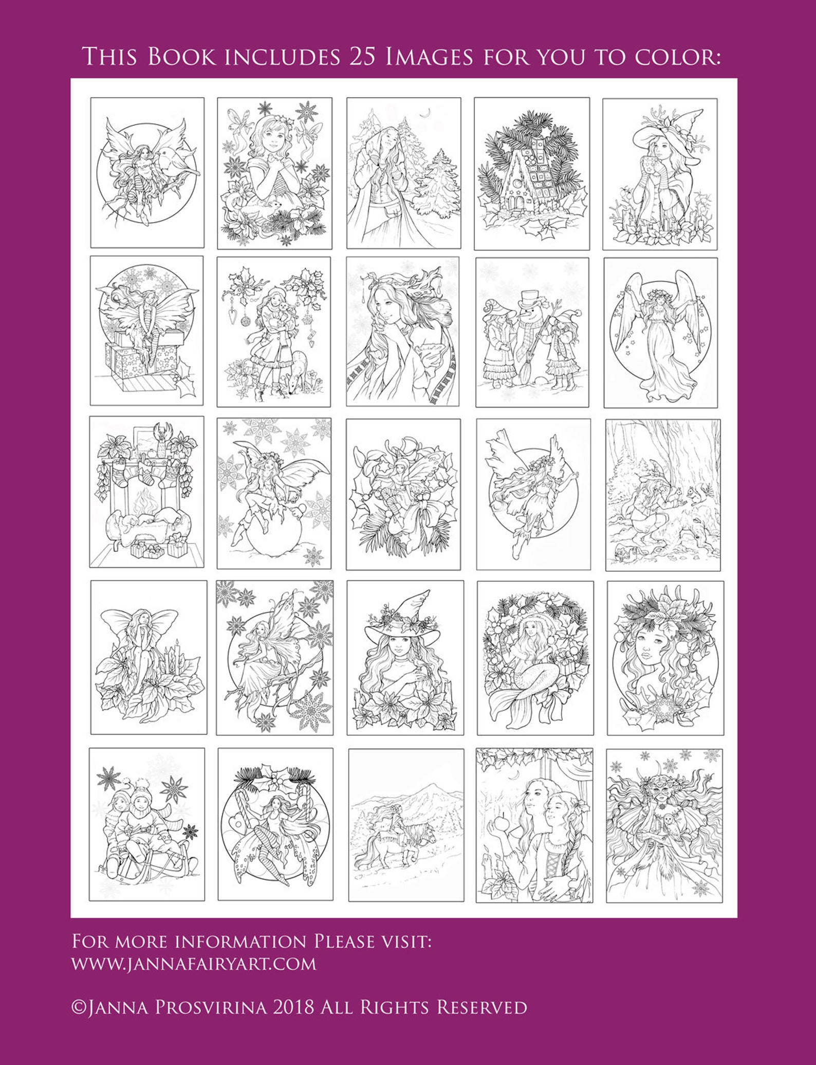 PRINTABLE PDF Coloring Book Instant Download Winter - Etsy