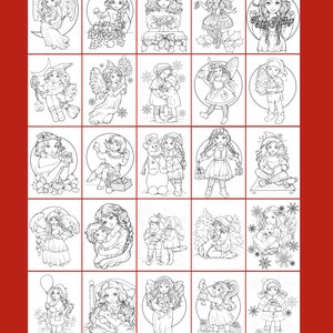 PRINTABLE PDF coloring book Instant download Winter image 2