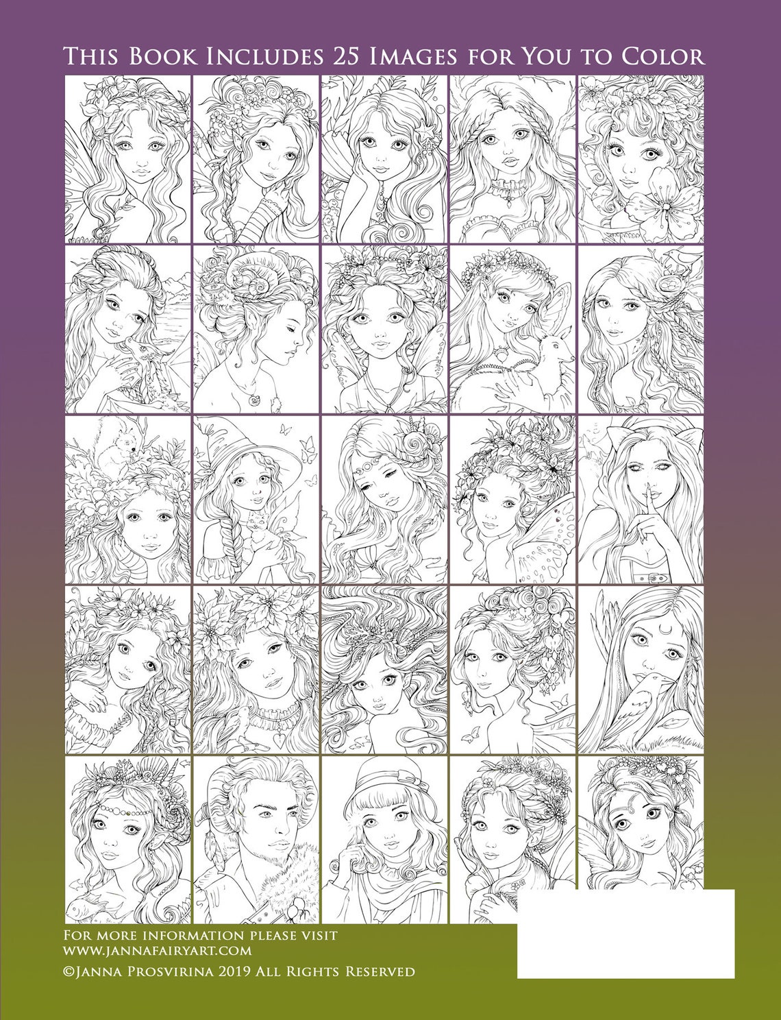 PRINTABLE PDF Coloring Book Instant Download Line Art - Etsy