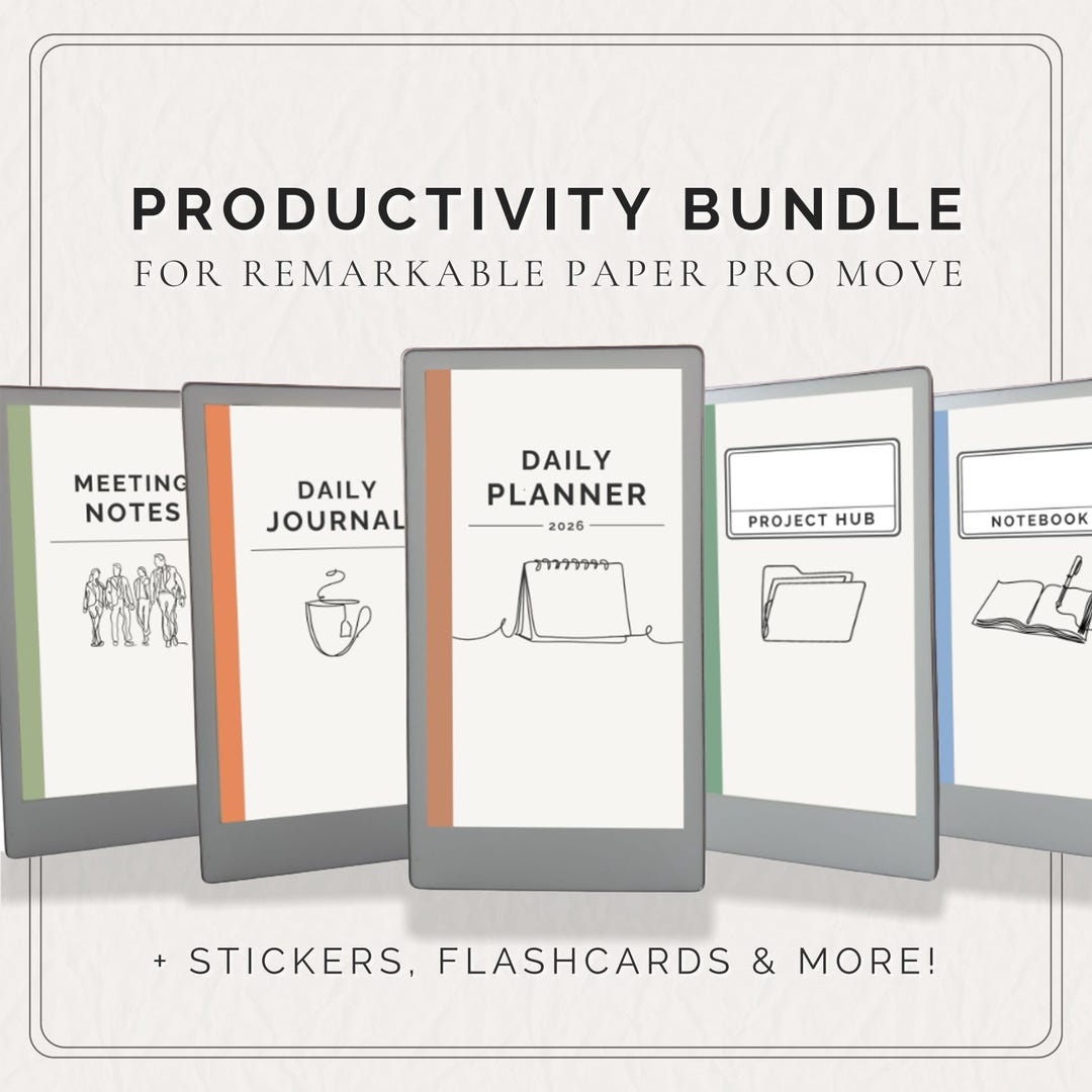 ReMarkable Paper Pro Move Productivity Bundle pour ensemble de modèles ...