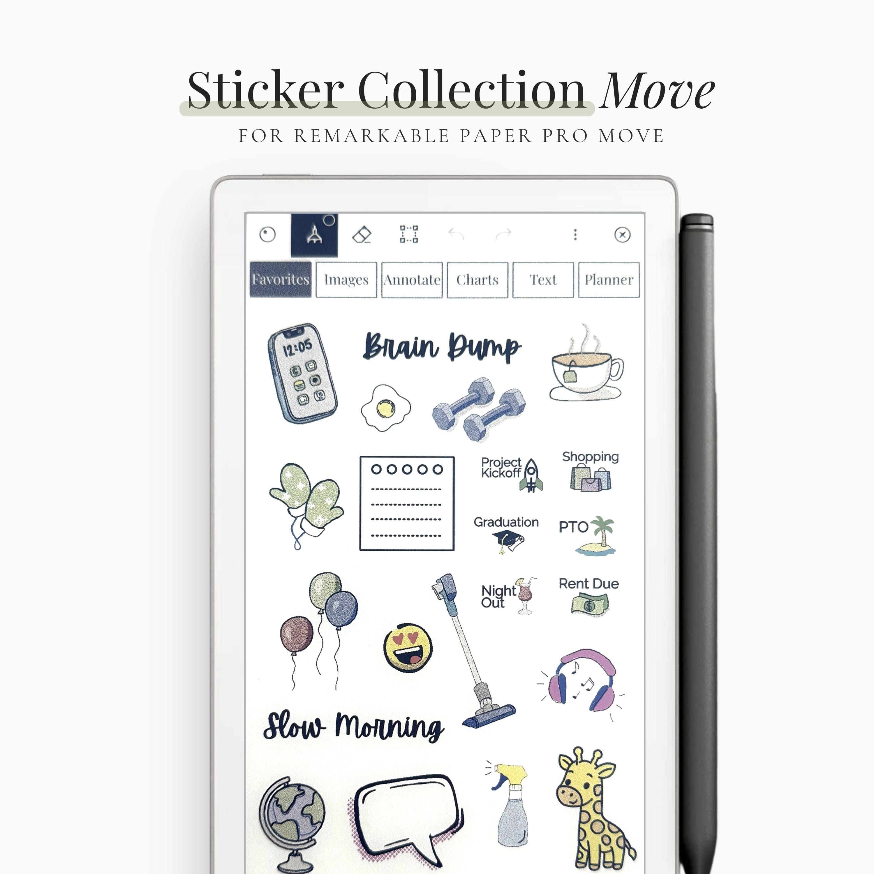 Remarkable Paper Pro Move Stickers | Rmdoc Stickers for Remarkable ...
