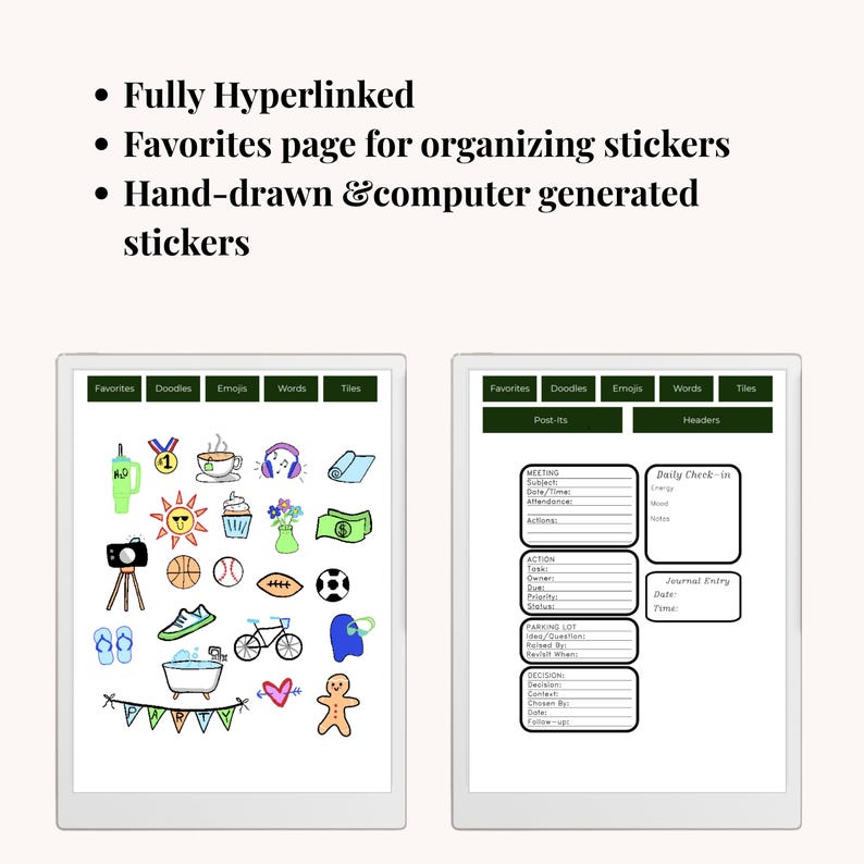 Remarkable Paper Pro Stickers, Icons, Tiles - Copy Paste Pack (.rmdoc ...