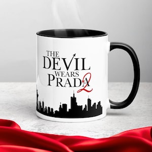 Taza de El Diablo Viste de Prada 2 – Taza de café con el horizonte de Nueva York para fans de la película, para amantes de la moda con estilo Boss Vibes