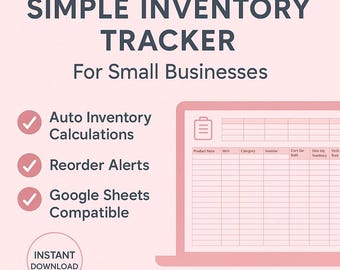 Inventory Tracker for Small Businesses | Stock Management Spreadsheet | Google Sheets