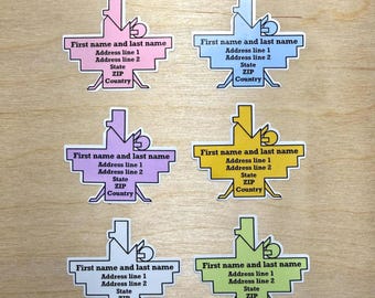 Asho Farohar Personalized Mailer Labels – Durable Self-Adhesive Persian Heritage Return Address Stickers