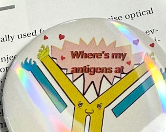 Affectionate Antibody-Vinyl Sticker or Button Pin