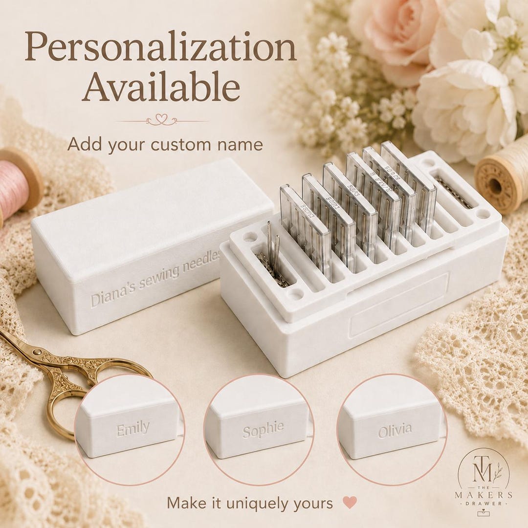 Personalized Sewing Needle Box| Sewing Machine Needle Organizer ...