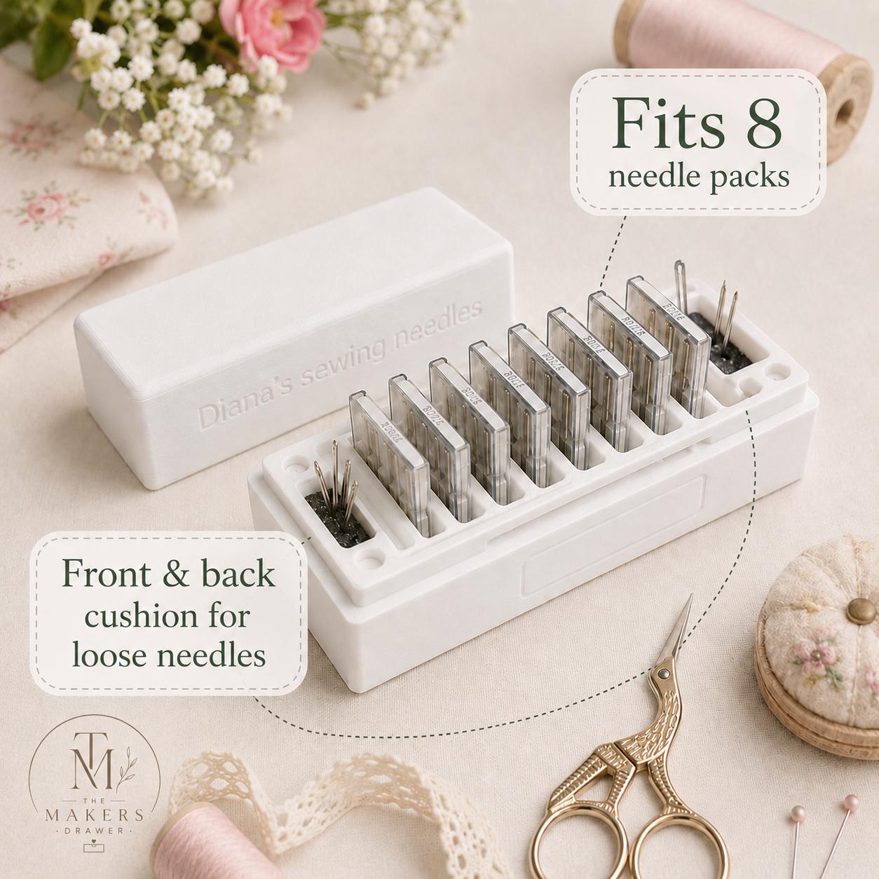 Personalized Sewing Needle Box| Sewing Machine Needle Organizer ...