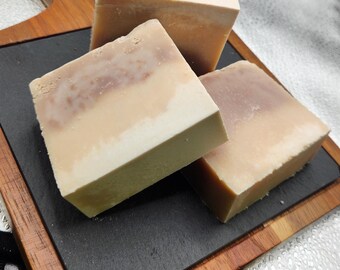 Jabón corporal de sebo / Jabón de sándalo y musgo de roble / Jabón 100% de sebo elaborado mediante proceso en frío / Jabón artesanal de producción limitada