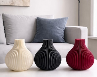Modern Spiral Vase Minimalist Home Decor 3D Printed Decorative Flower Vase