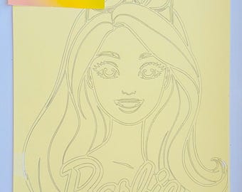 Feuilles à peindre Barbie Sable \ 6 oeuvres d'art en papier sable