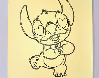 Papier artistique Lilo & Stich Disney Sand | 6 Papier abrasif au format Lilo A4 .