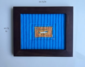 Orange Citrus on Blue – Original Textured Acrylic, Framed