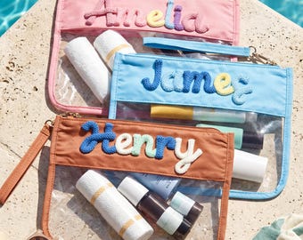 Strandtas | Reiscadeau | Waterdichte tas | Vinyl etui | Transparante tas | Reisetui | Kleine toilettas